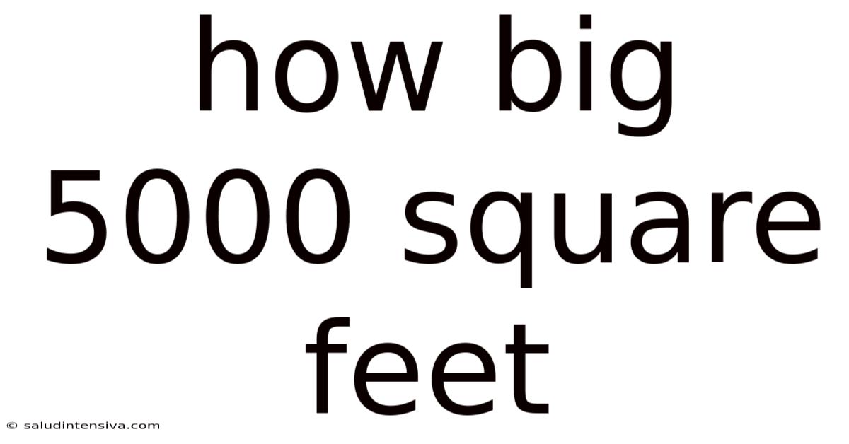 How Big 5000 Square Feet