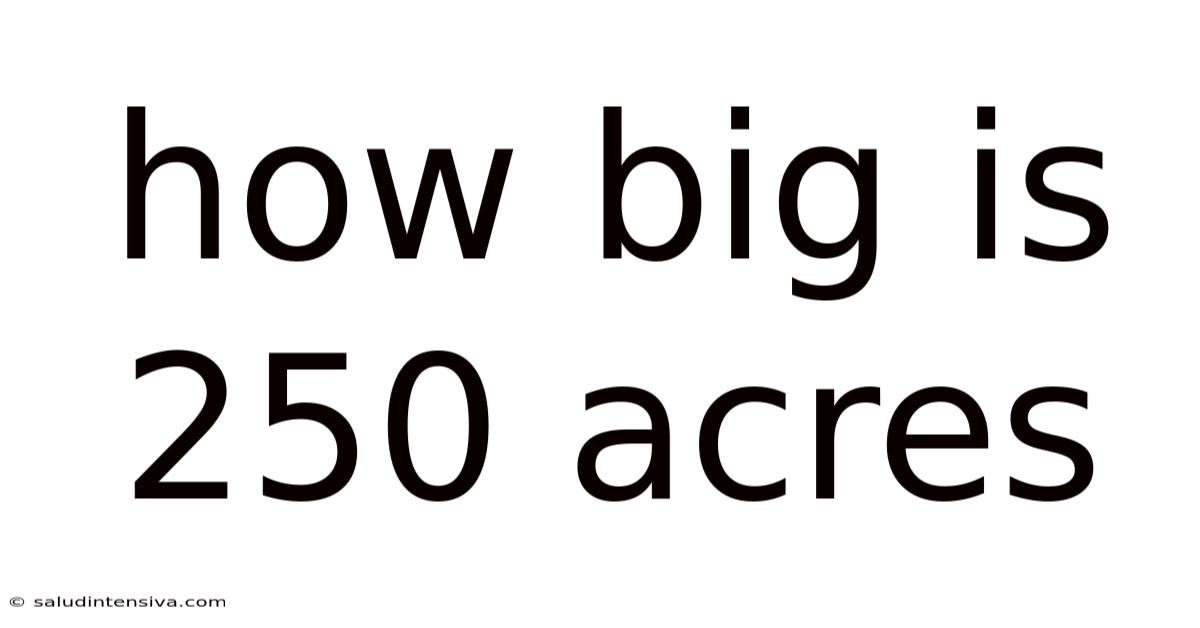 How Big Is 250 Acres