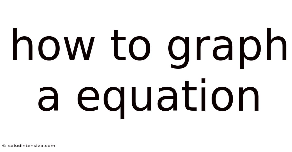 How To Graph A Equation
