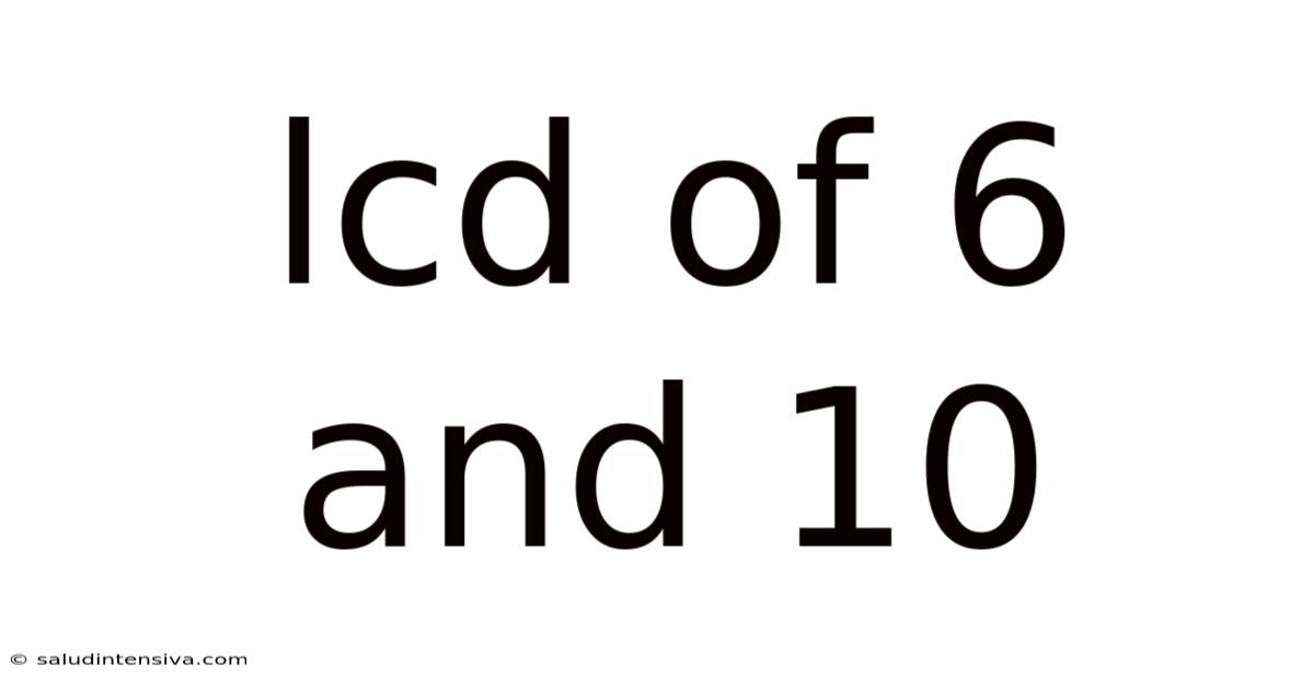 Lcd Of 6 And 10