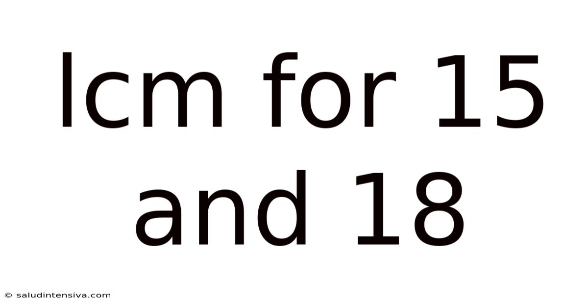 Lcm For 15 And 18