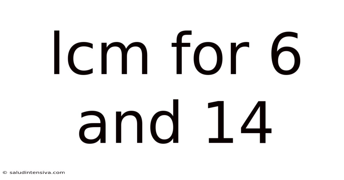 Lcm For 6 And 14