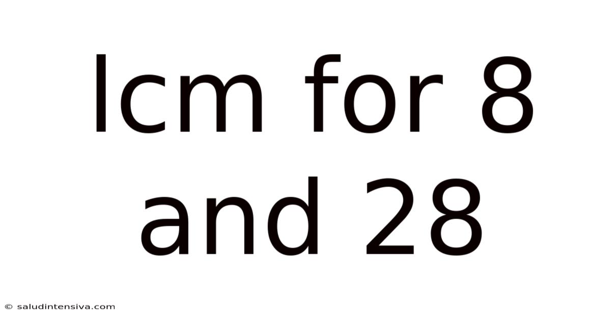 Lcm For 8 And 28