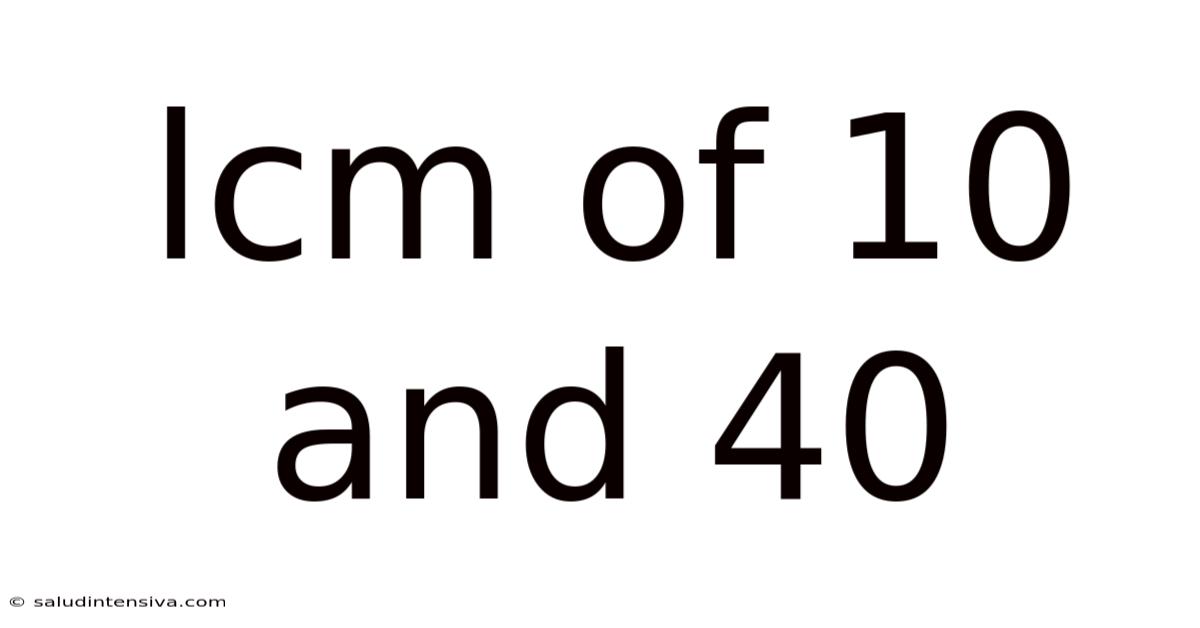 Lcm Of 10 And 40