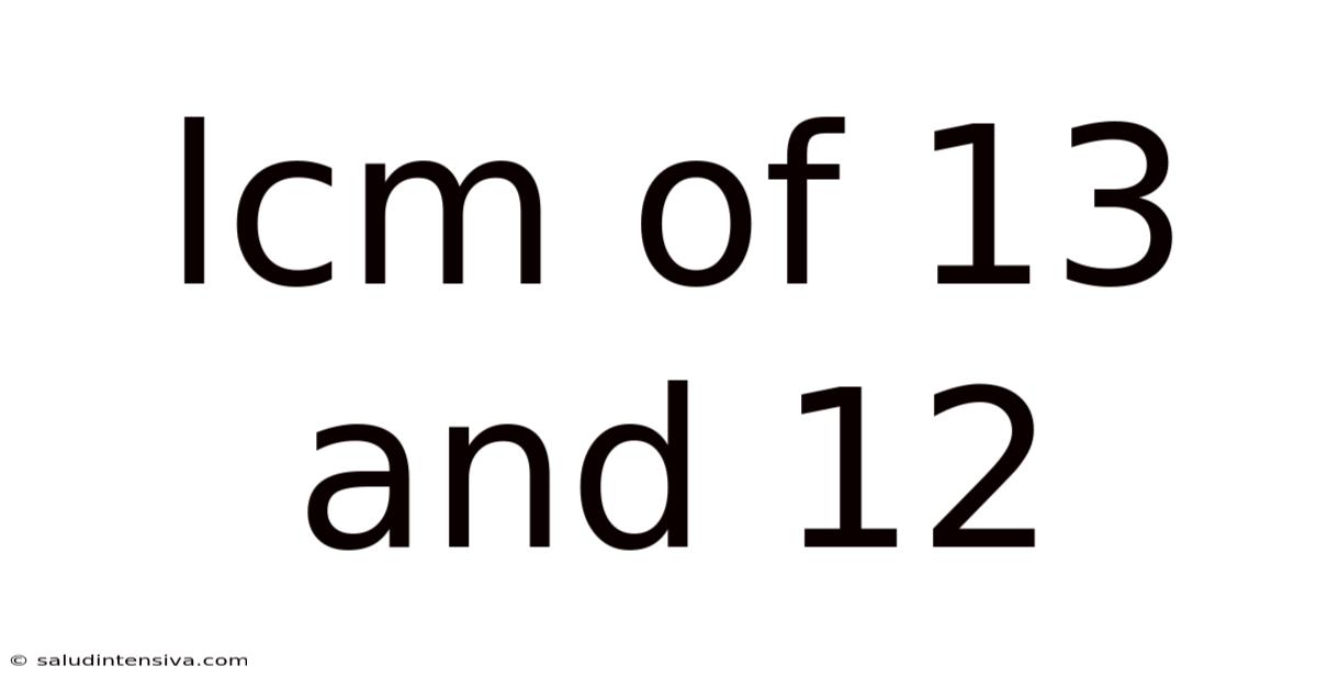 Lcm Of 13 And 12