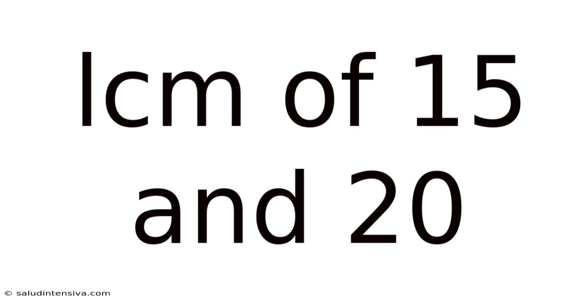 Lcm Of 15 And 20