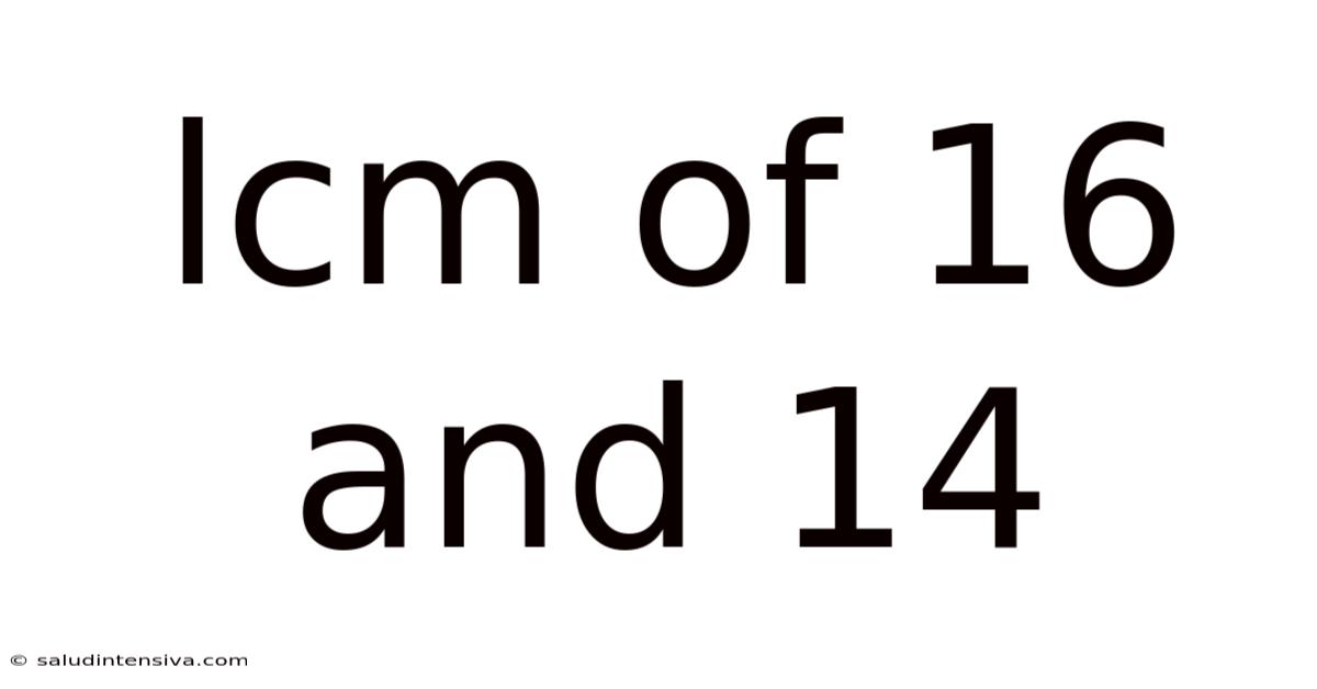 Lcm Of 16 And 14
