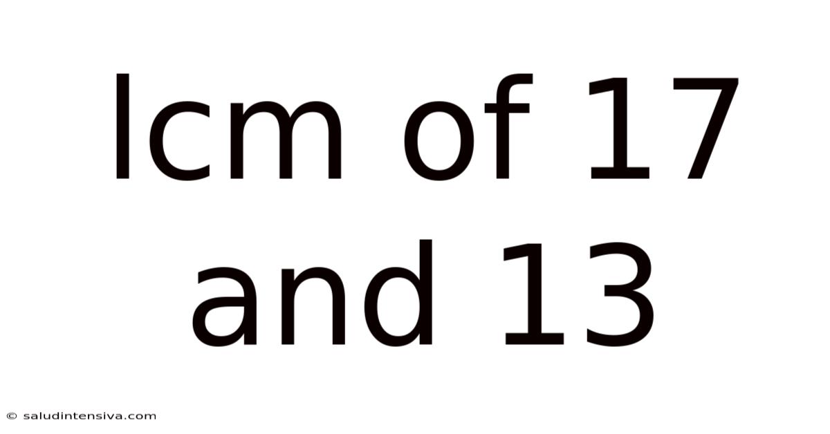 Lcm Of 17 And 13