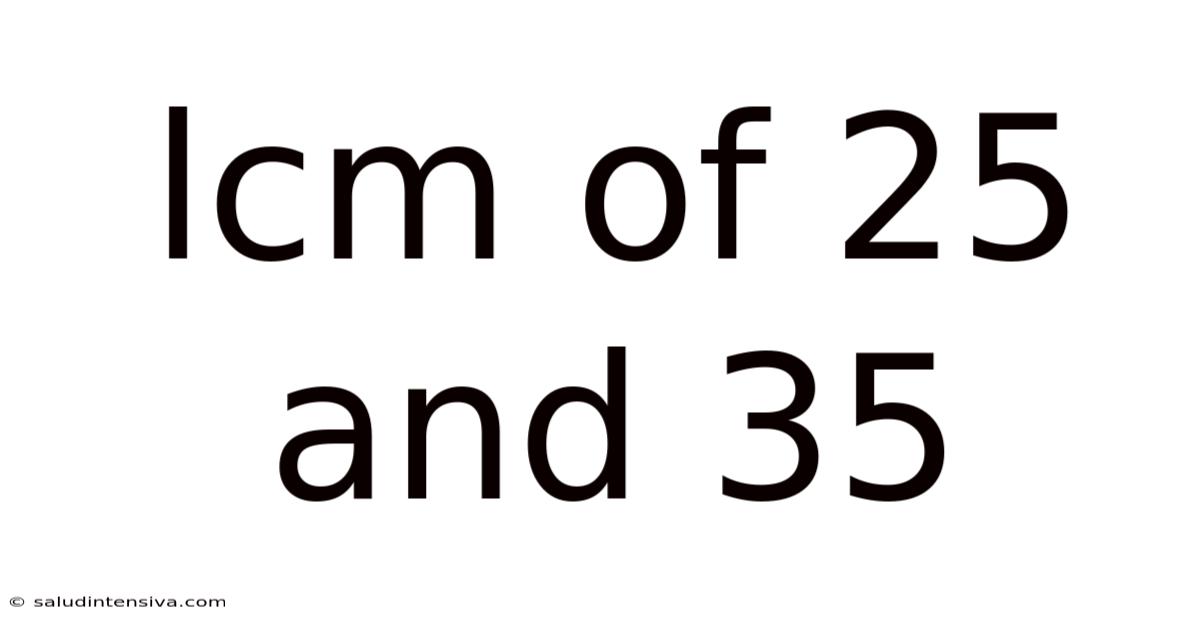 Lcm Of 25 And 35
