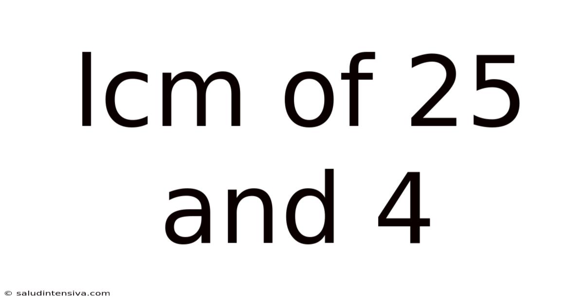 Lcm Of 25 And 4