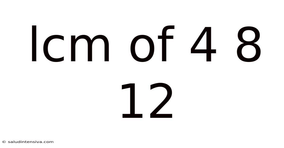 Lcm Of 4 8 12
