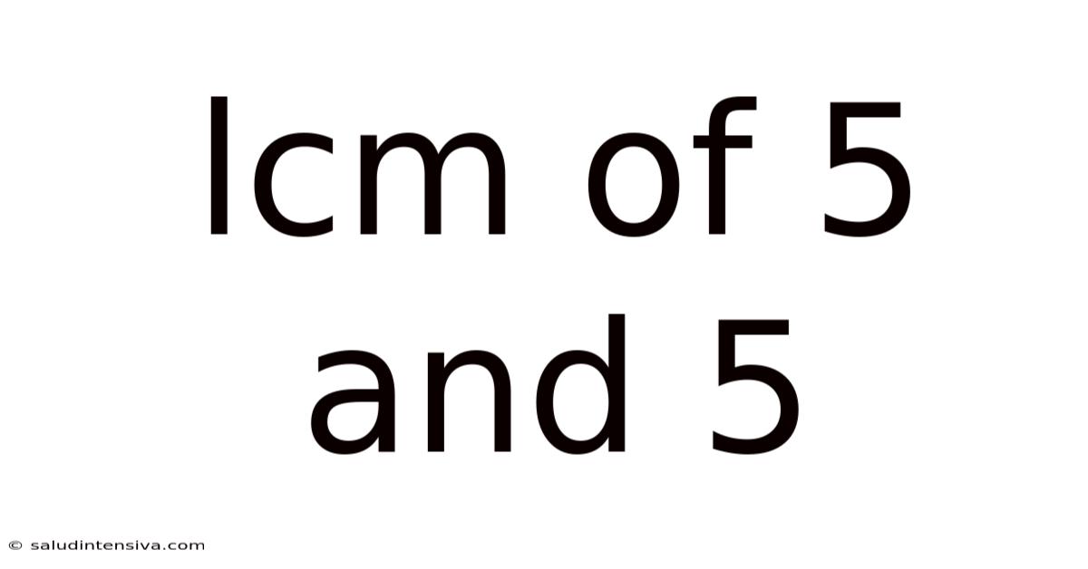 Lcm Of 5 And 5