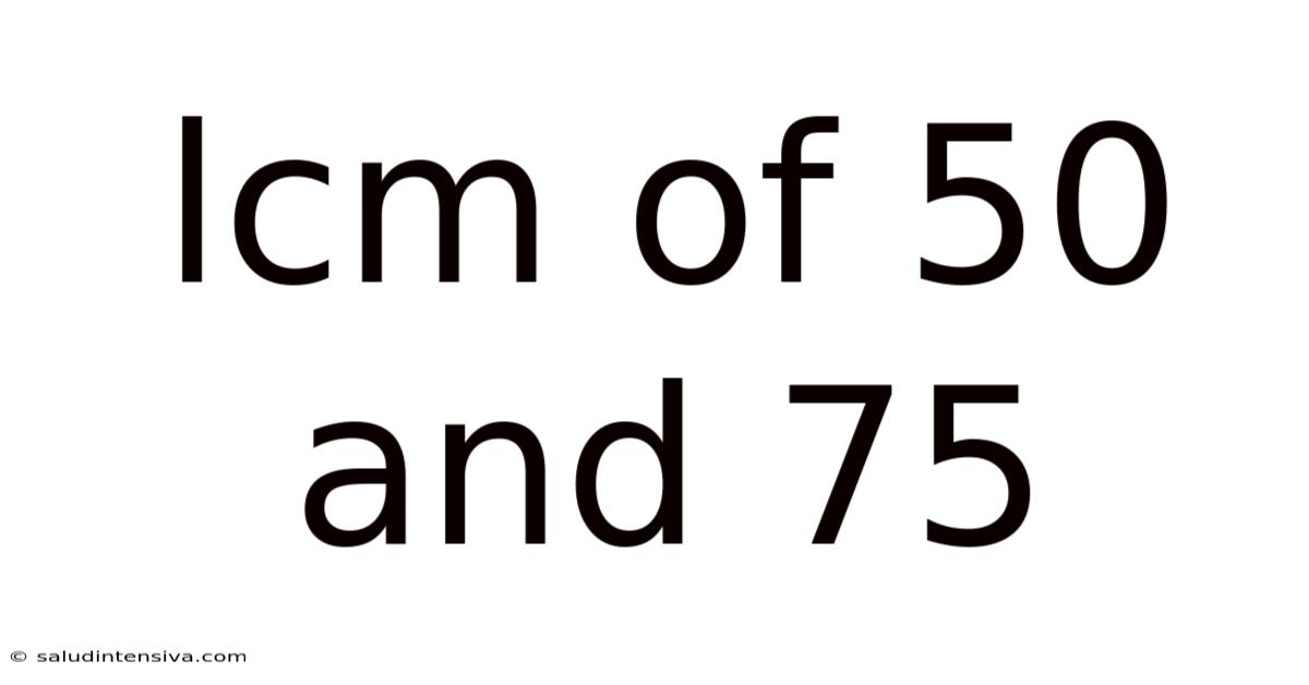 Lcm Of 50 And 75
