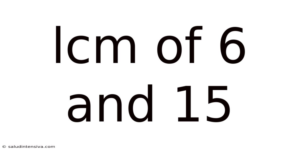 Lcm Of 6 And 15