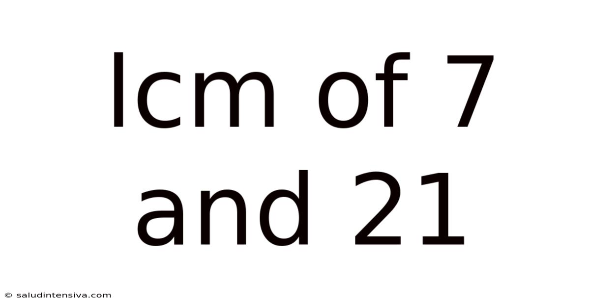 Lcm Of 7 And 21