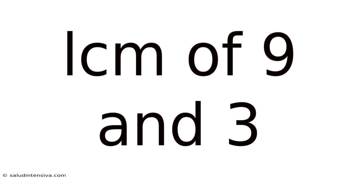 Lcm Of 9 And 3