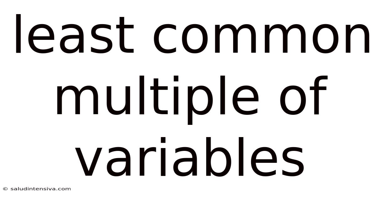 Least Common Multiple Of Variables