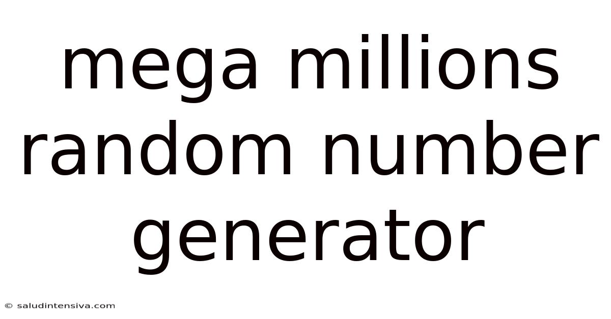 Mega Millions Random Number Generator