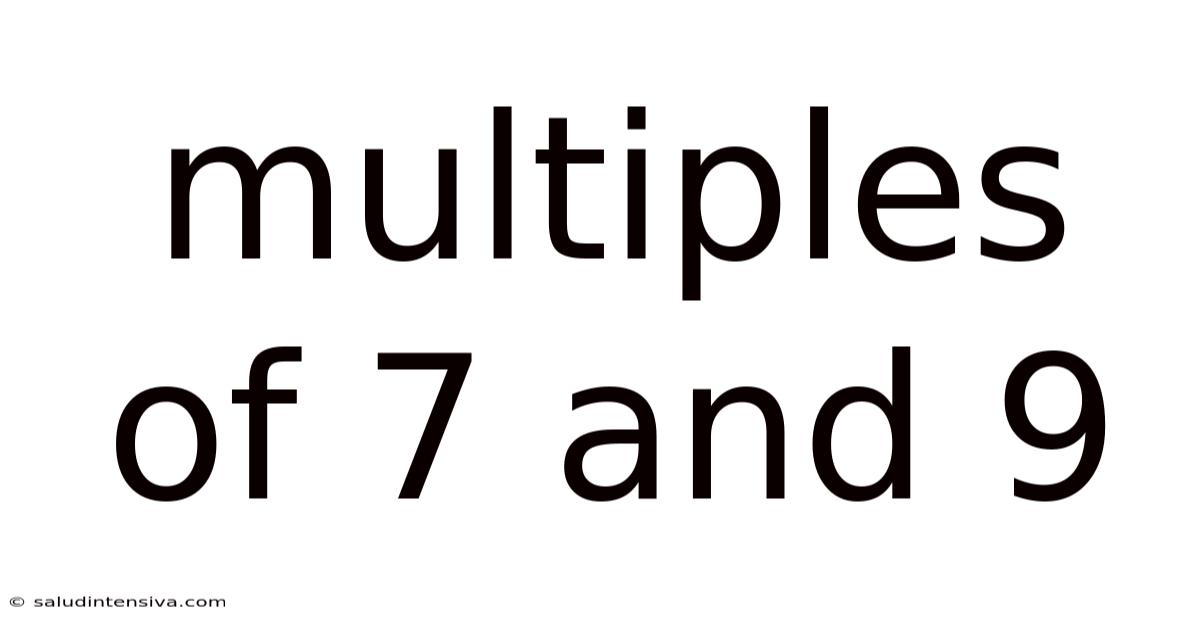 Multiples Of 7 And 9
