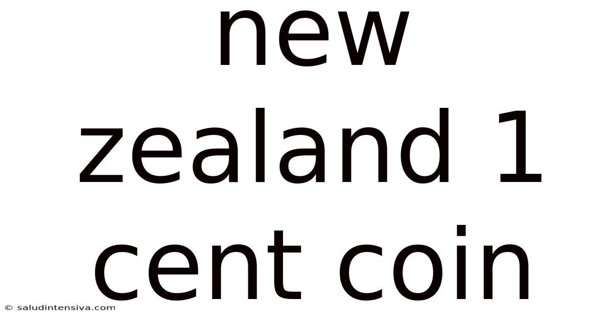 New Zealand 1 Cent Coin