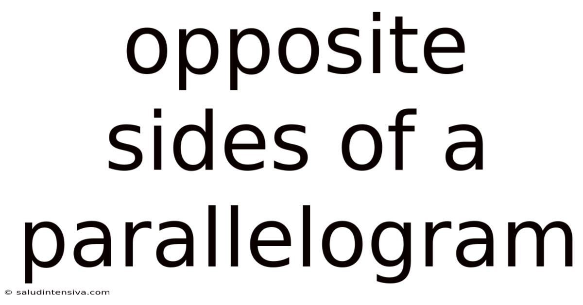 Opposite Sides Of A Parallelogram