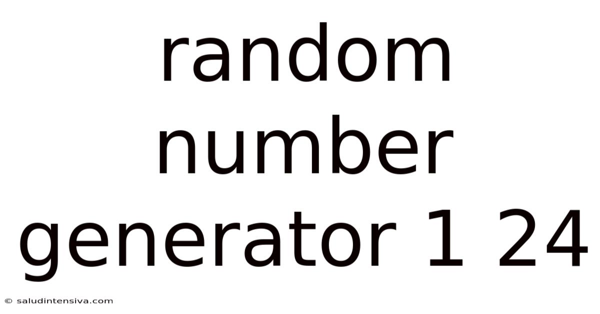 Random Number Generator 1 24