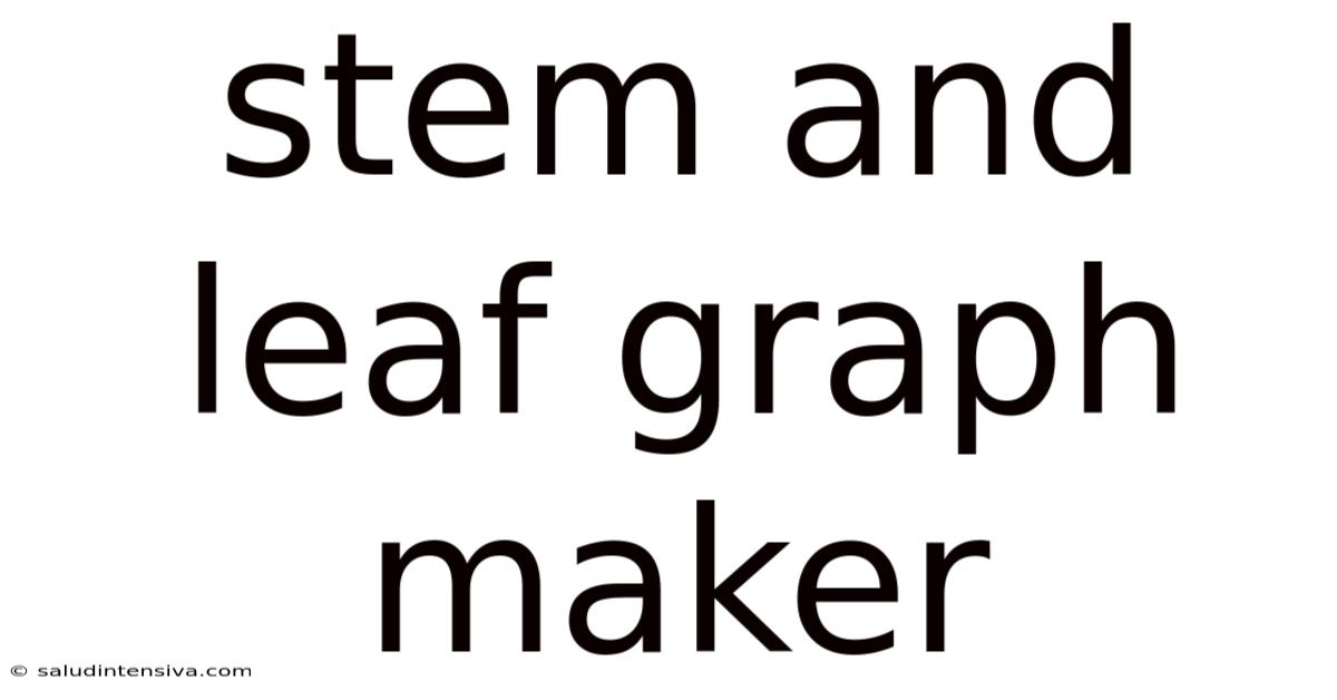 Stem And Leaf Graph Maker