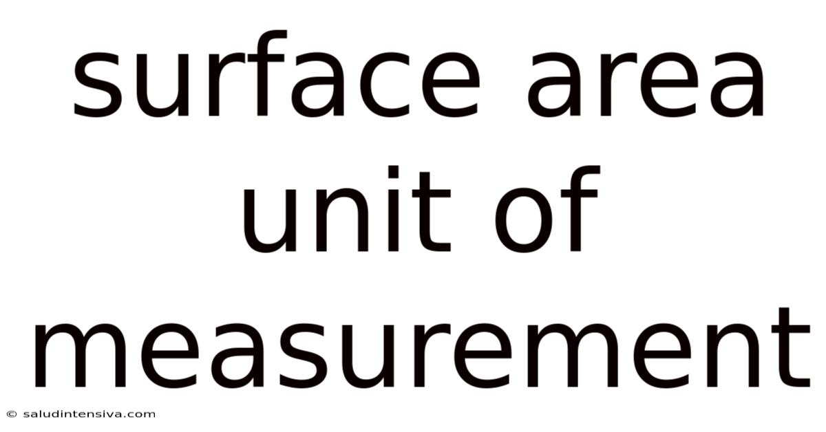 Surface Area Unit Of Measurement