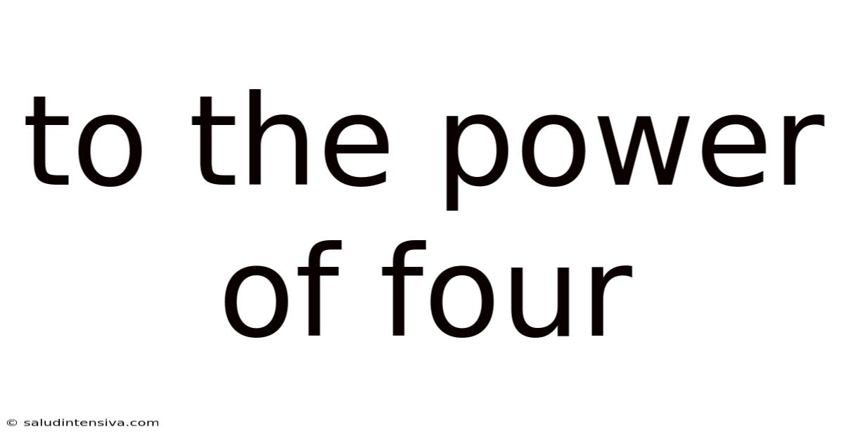 To The Power Of Four