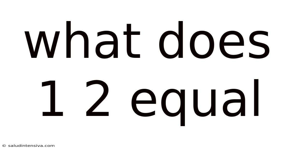 What Does 1 2 Equal