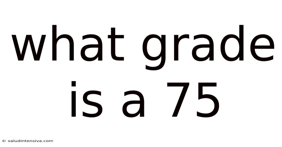 What Grade Is A 75