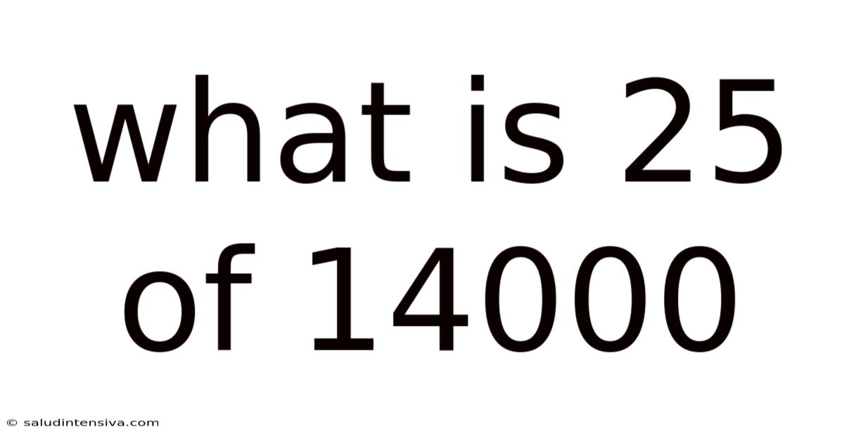 What Is 25 Of 14000