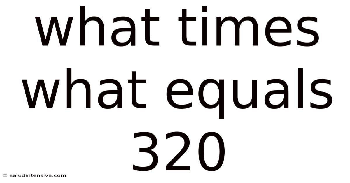 What Times What Equals 320