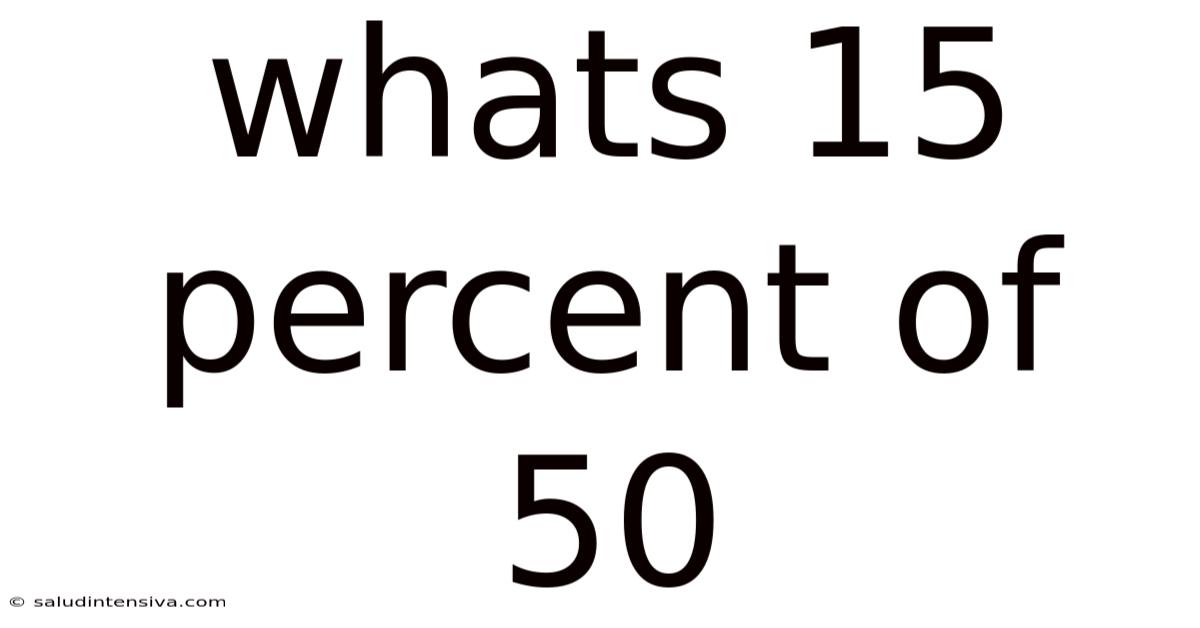 Whats 15 Percent Of 50