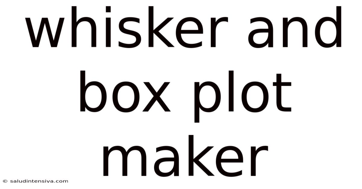 Whisker And Box Plot Maker