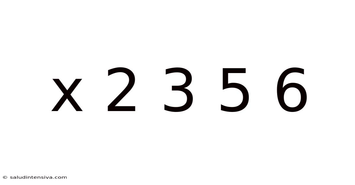 X 2 3 5 6